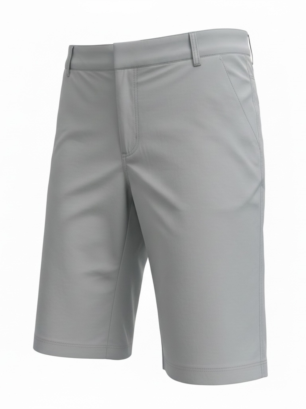 Women's Light Gray Bermuda Shorts - Performance Stretch